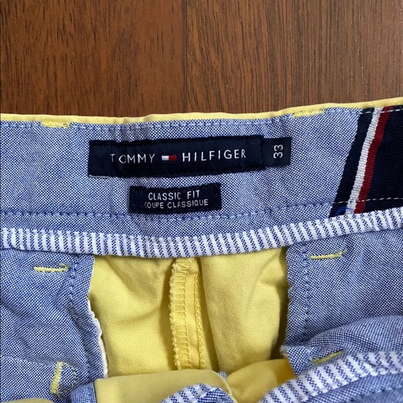 TOMMY HILFIGER SOLID YELLOW SHORTS - Picture 4 of 5